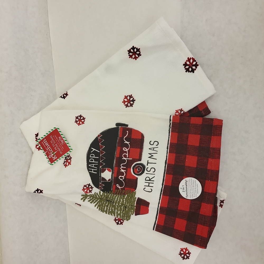 Christmas CAMPER kitchen towels